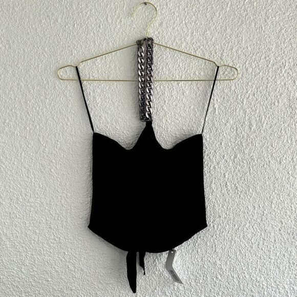BB Dakota Steve Madden Black Halter with Chain Choker - Picture 1 of 8